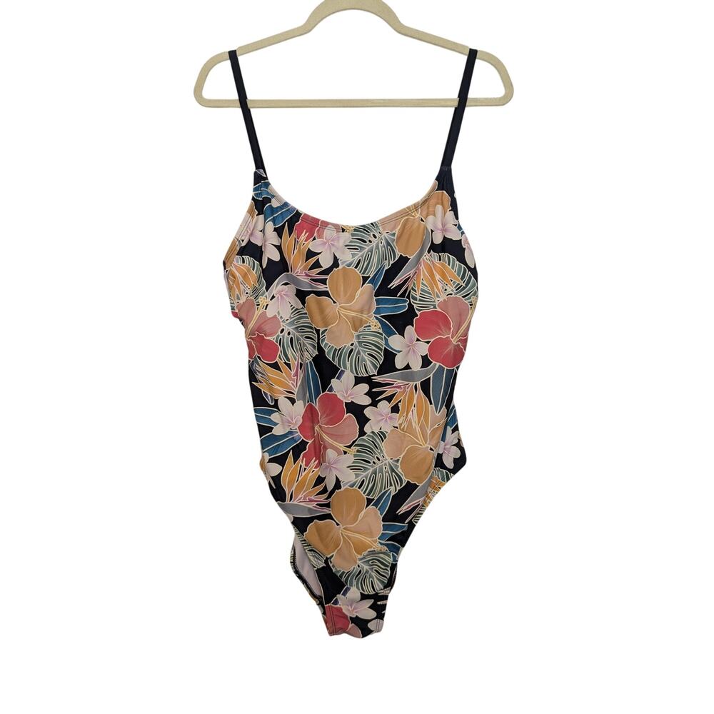 Hurley Womens One Piece Swimsuit Tropical Floral Pattern Size XXL